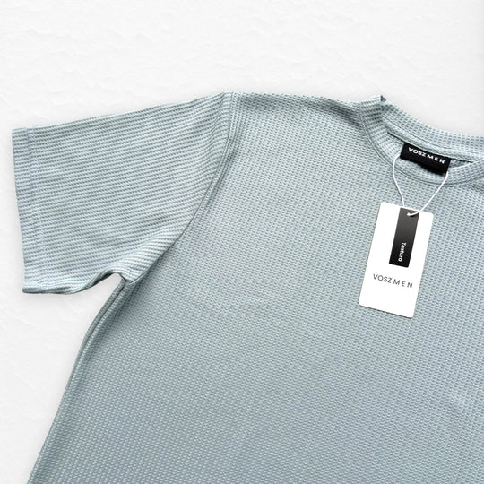 T-Shirt Over Text Q Celeste Pastel