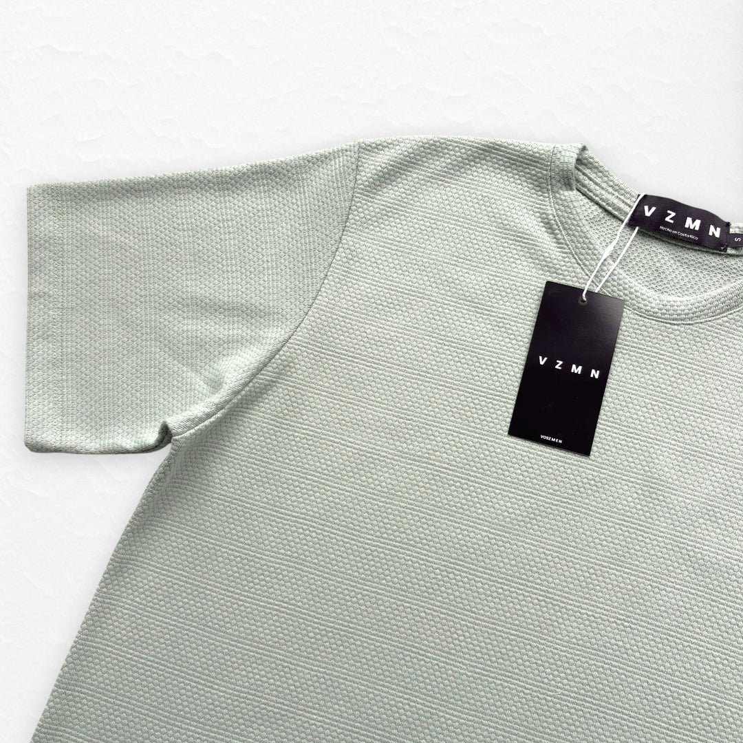 T-Shirt Over Text Ch verde Se