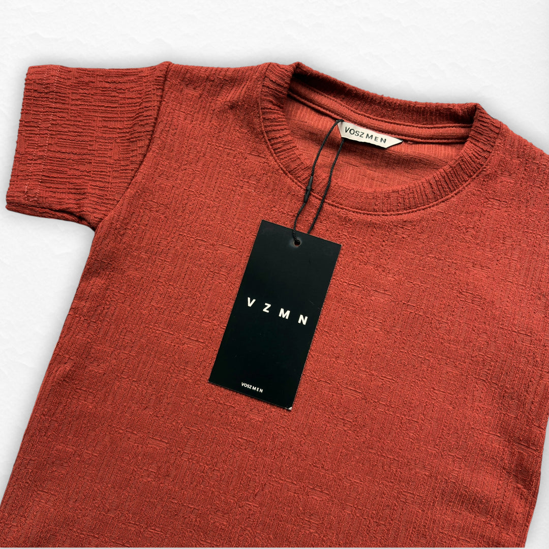 T-Shirt Text CZ Kid Terracota