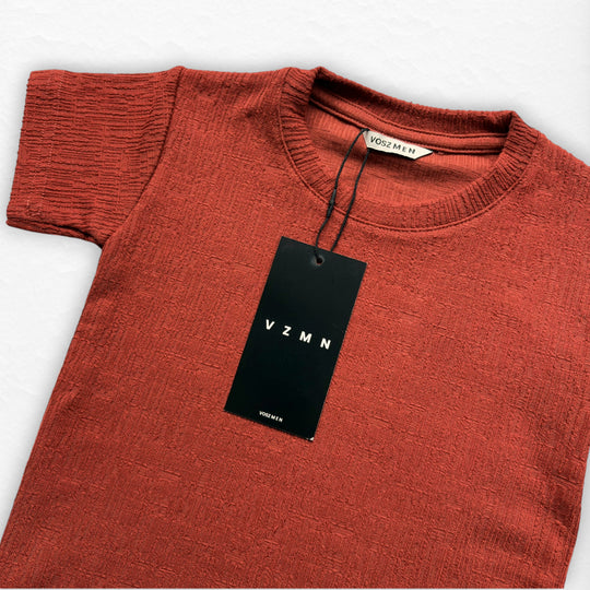 T-Shirt Text CZ Kid Terracota