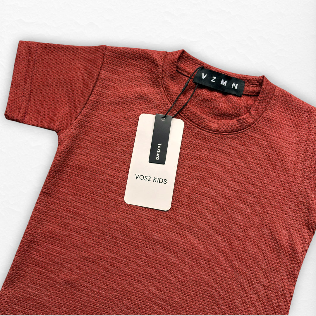T-Shirt Text D Kid terracota