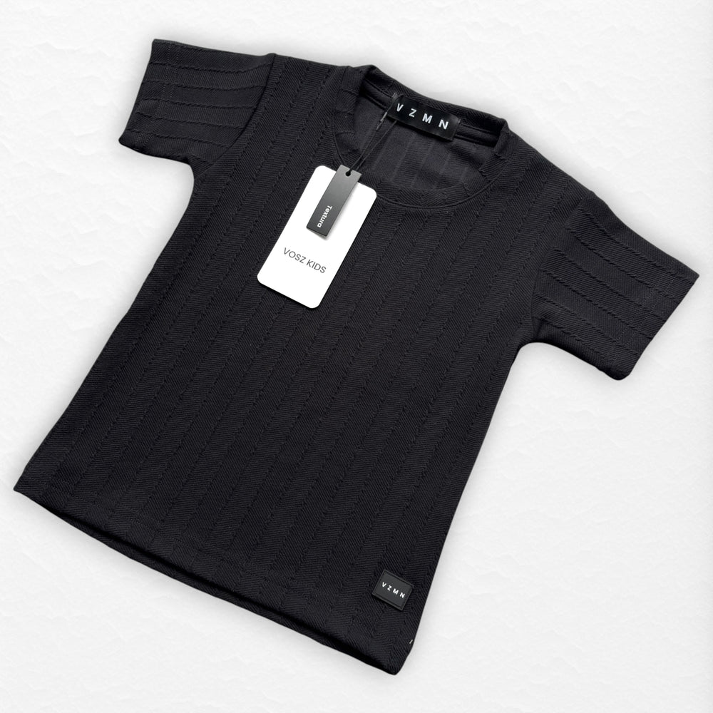 T-Shirt Text Kr Kid Negro
