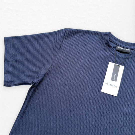 T-Shirt Over Text Q Azul Navy