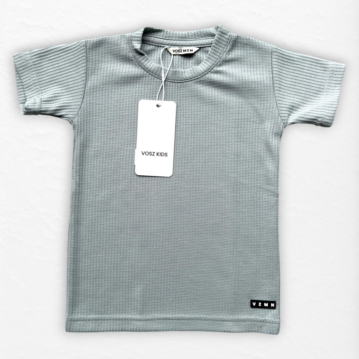 T-Shirt Text Q Kid Celeste Pastel - Voszmen