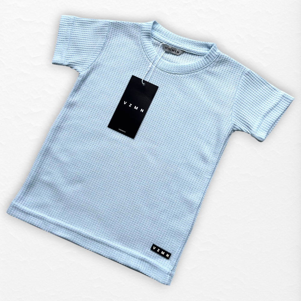 T-Shirt Text Q Kid Celeste claro
