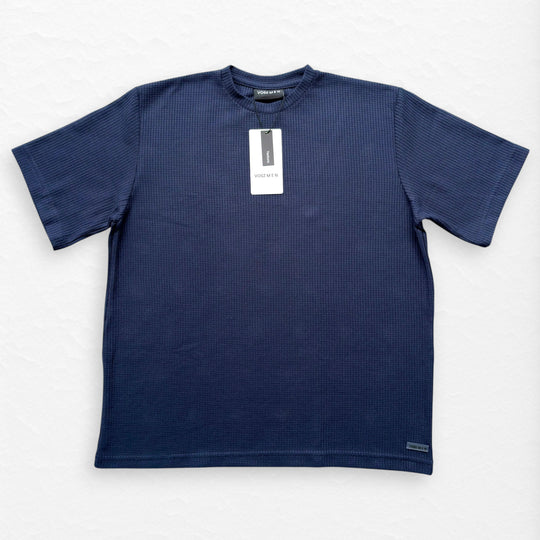 T-Shirt Over Text Q Azul Navy