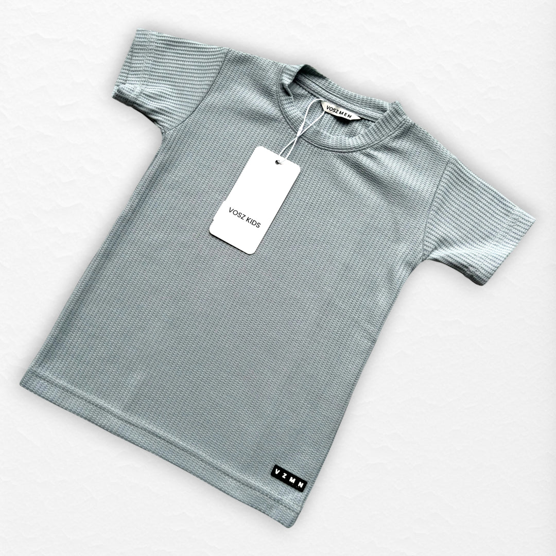 T-Shirt Text Q Kid Celeste Pastel