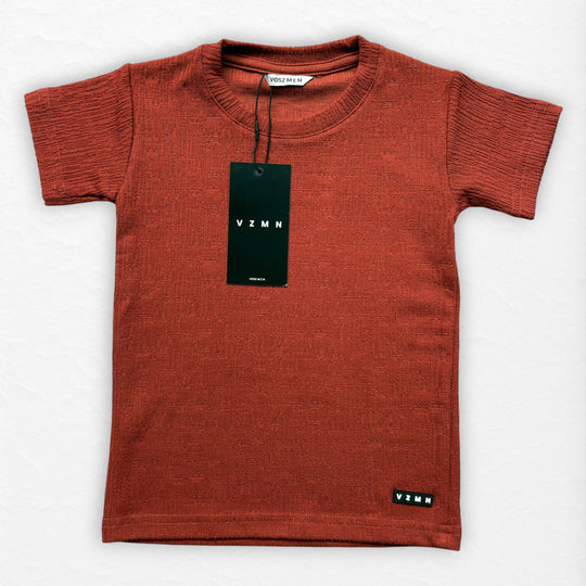 T-Shirt Text CZ Kid Terracota