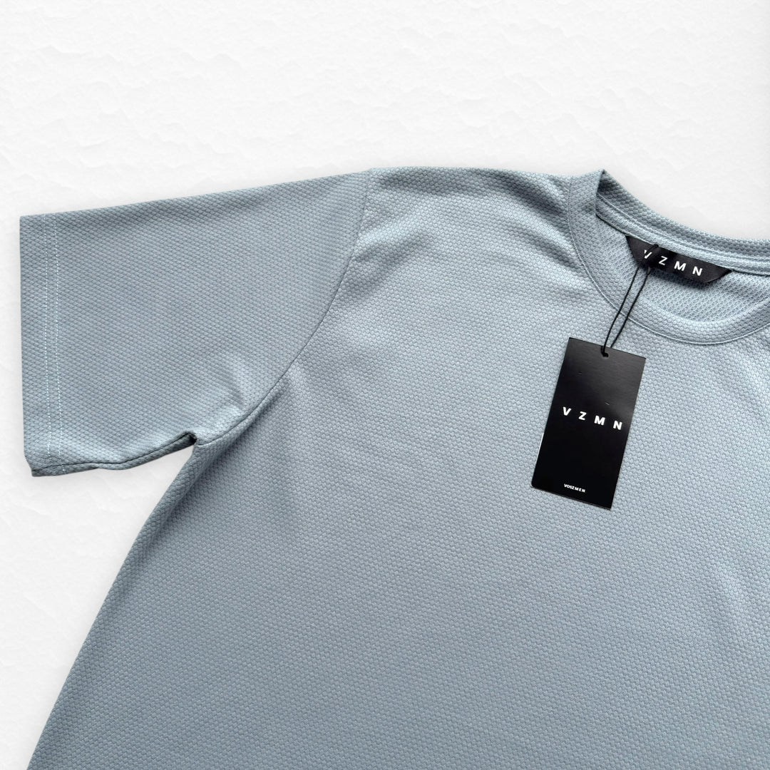 T-Shirt Over Text D gris