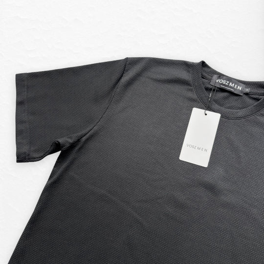 T-Shirt Over Text D negro