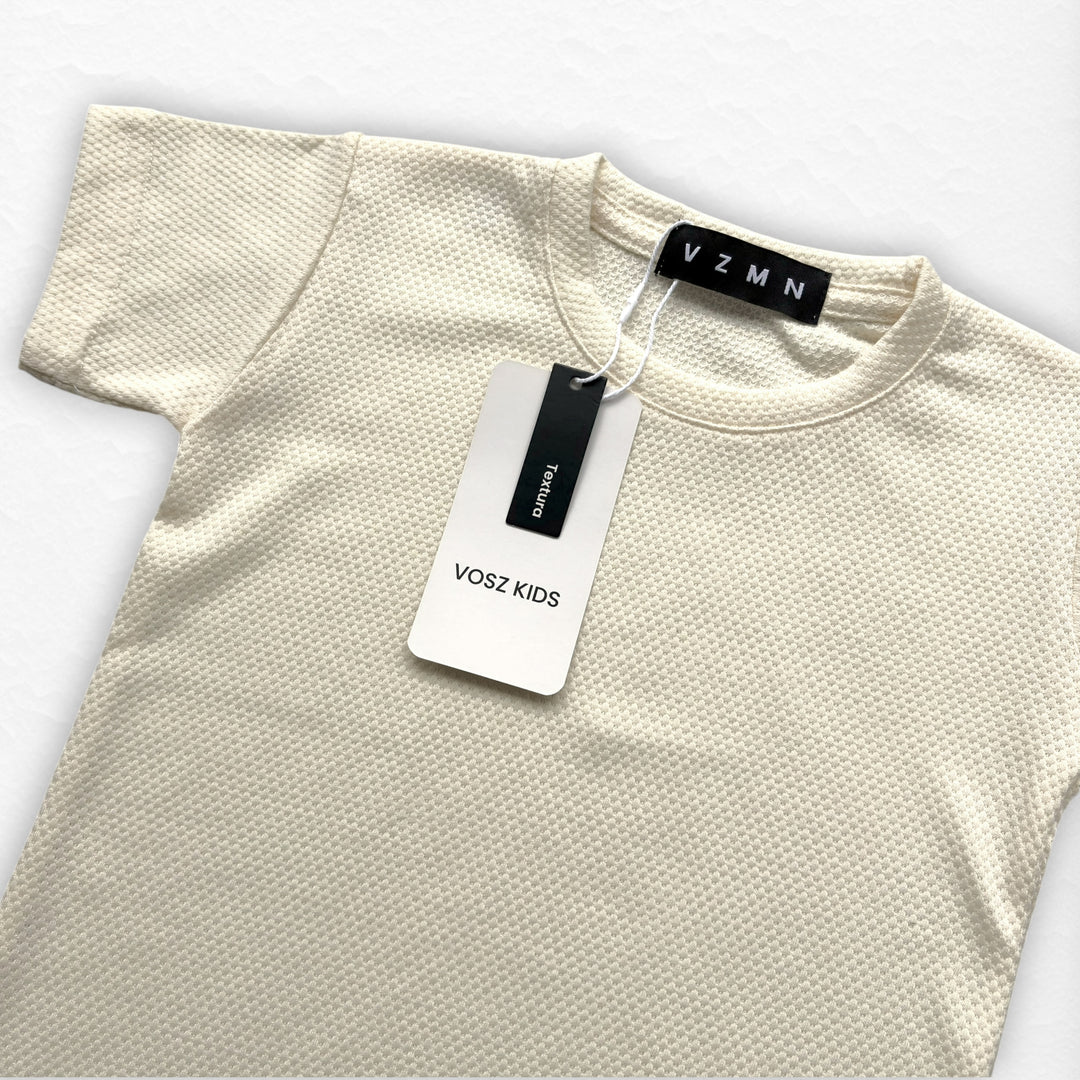 T-Shirt Text D Kid Crema
