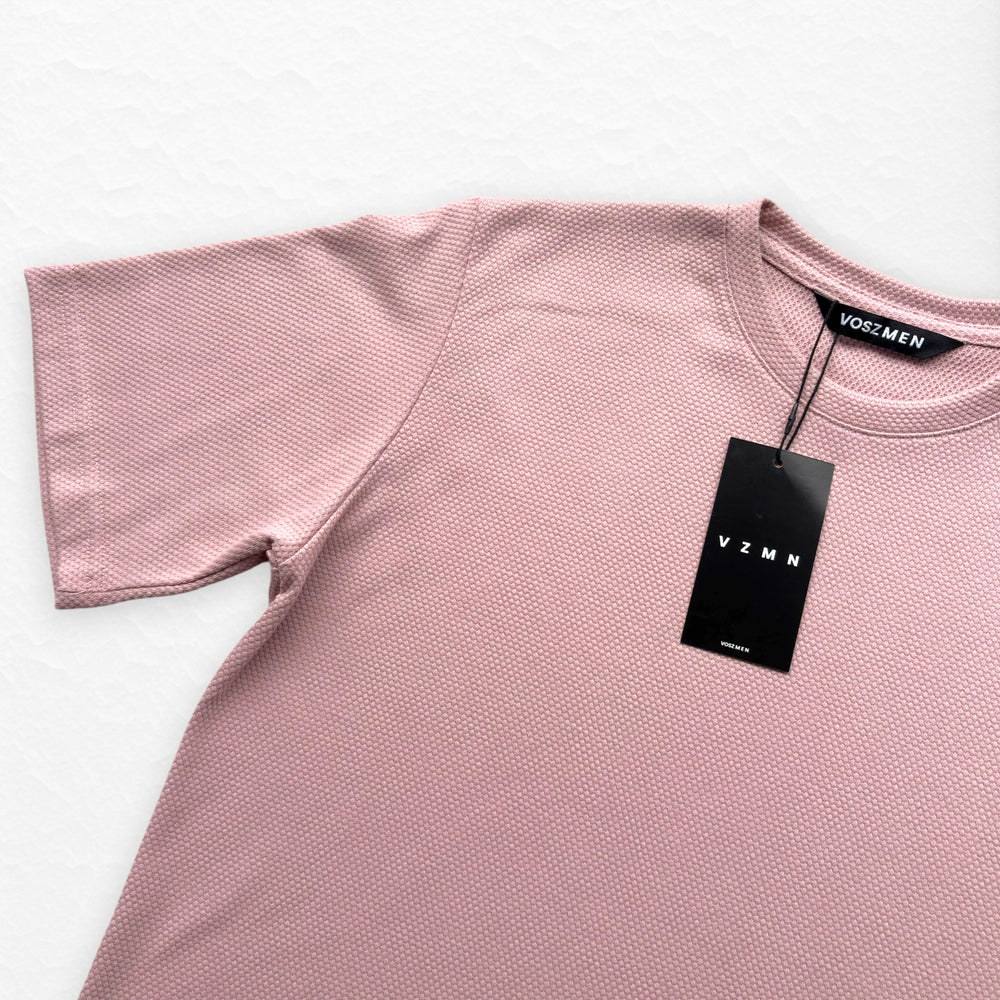 T-Shirt Over Text D palo rosa