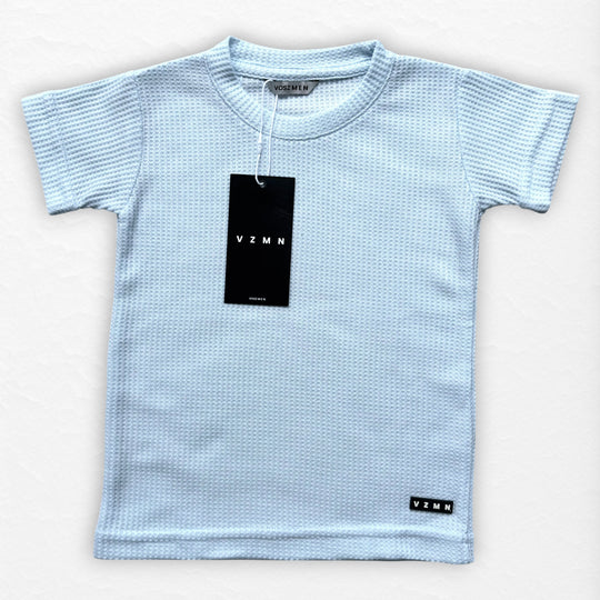 T-Shirt Text Q Kid Celeste claro