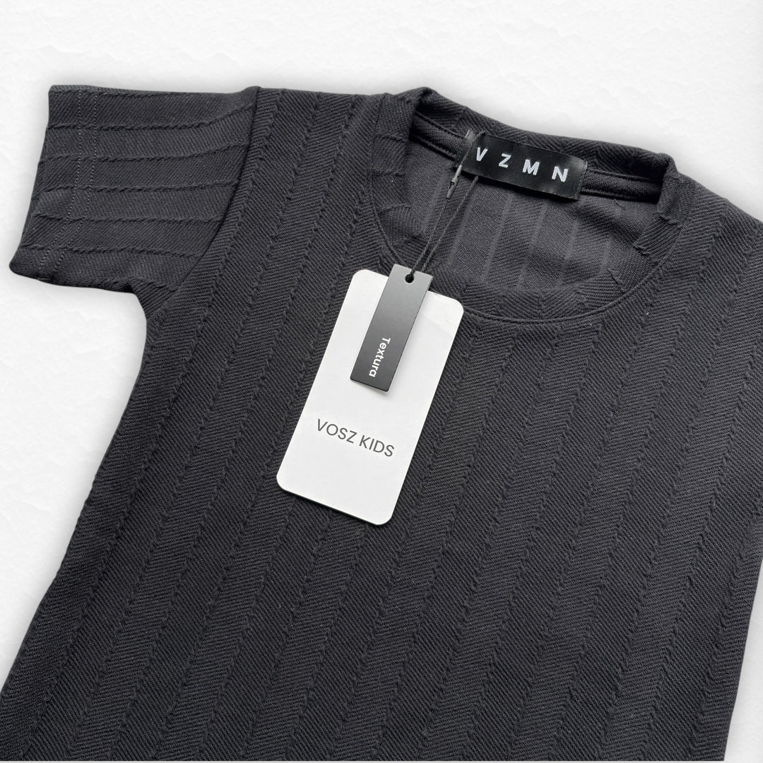 T-Shirt Text Kr Kid Negro