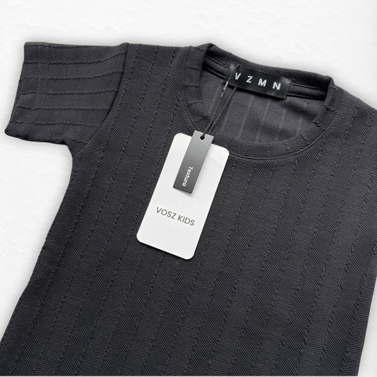 T-Shirt Text Kr Kid Negro