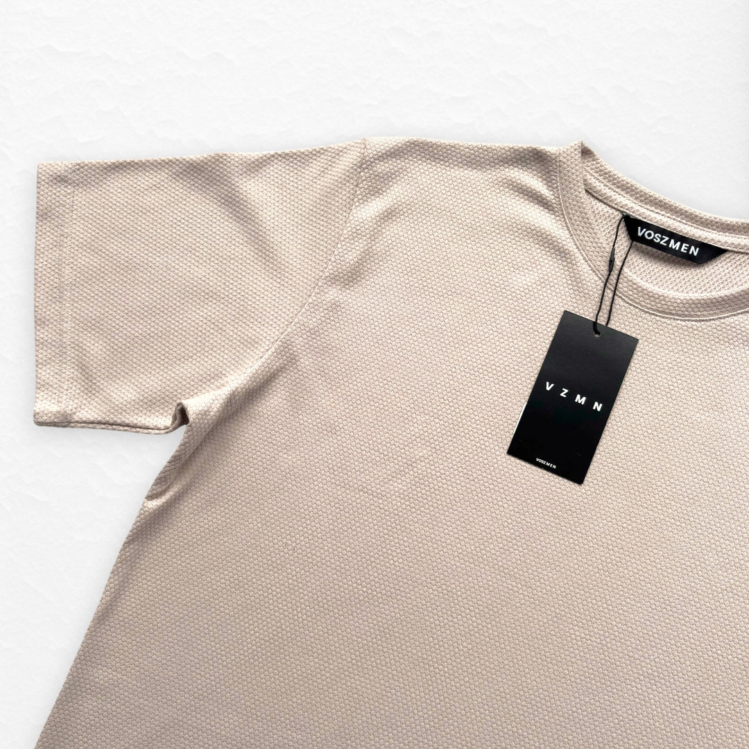 T-Shirt Over Text D beige