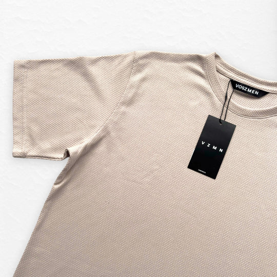 T-Shirt Over Text D beige