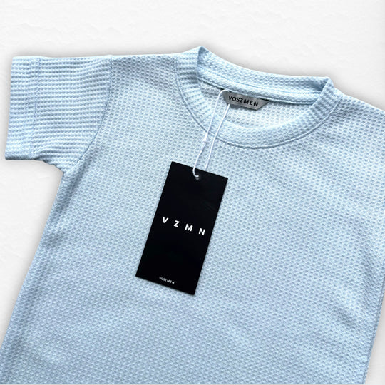 T-Shirt Text Q Kid Celeste claro