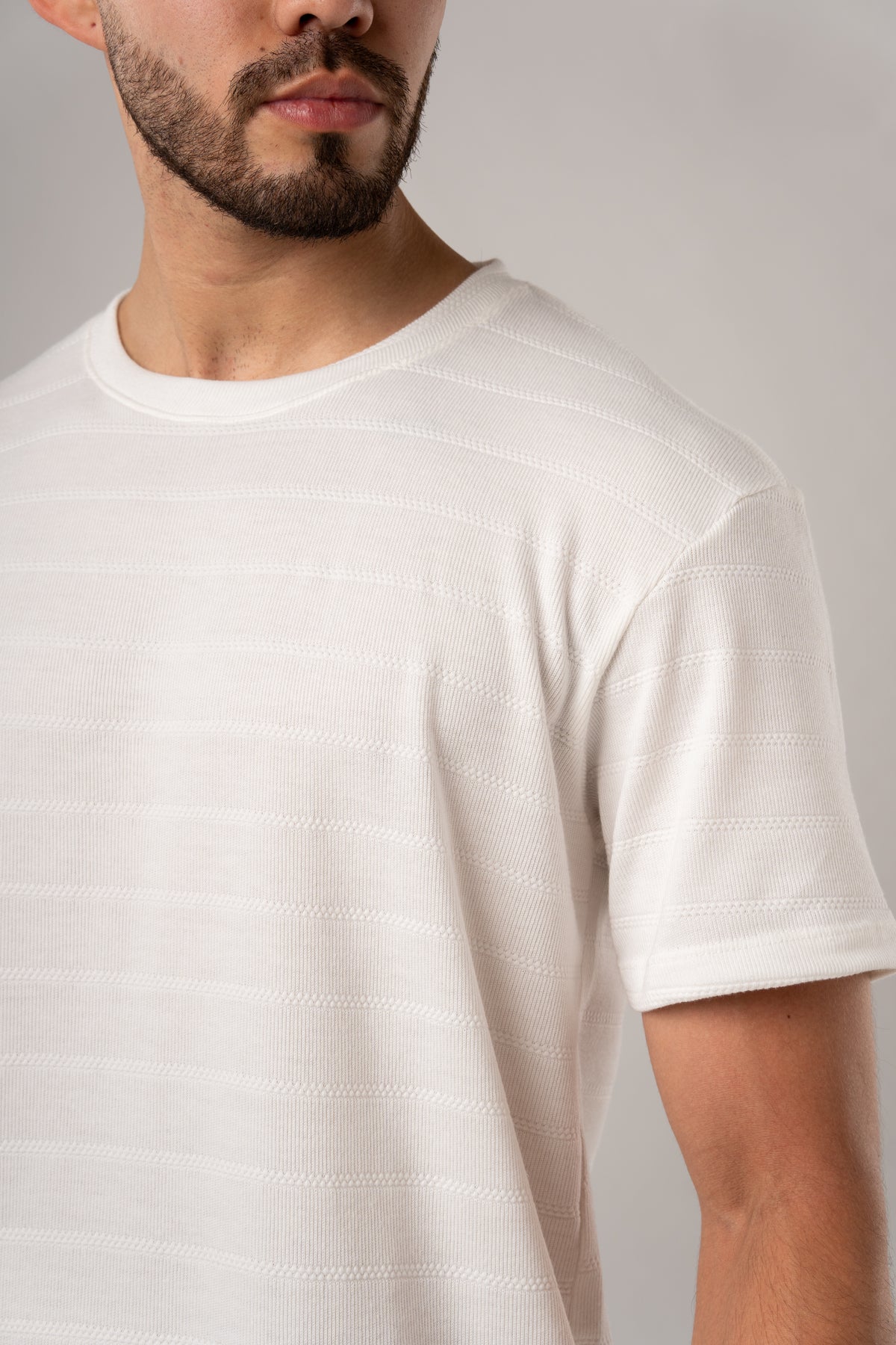 T-Shirt Text H Blanca hueso - Voszmen