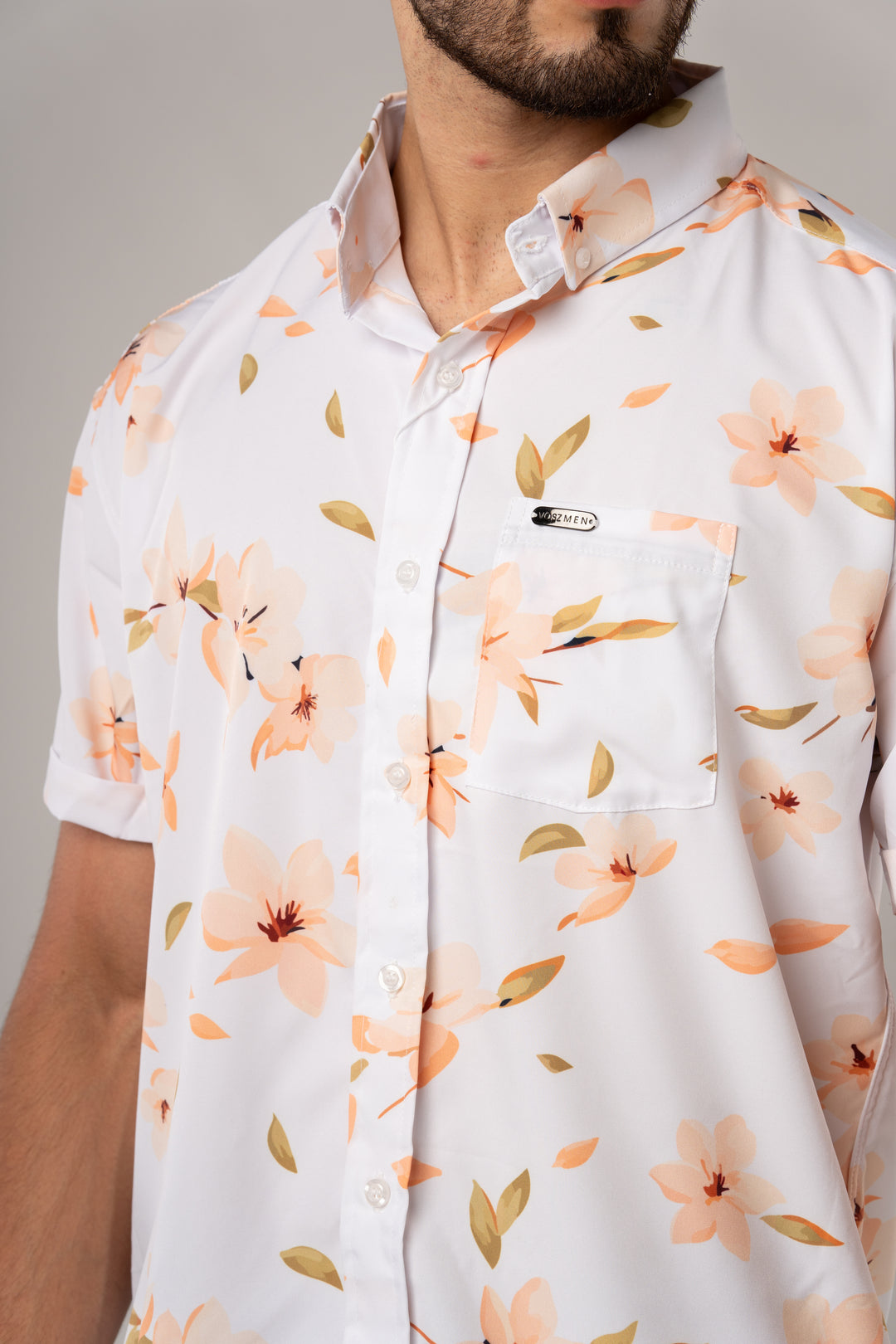 Camisa Button Peace Flowers