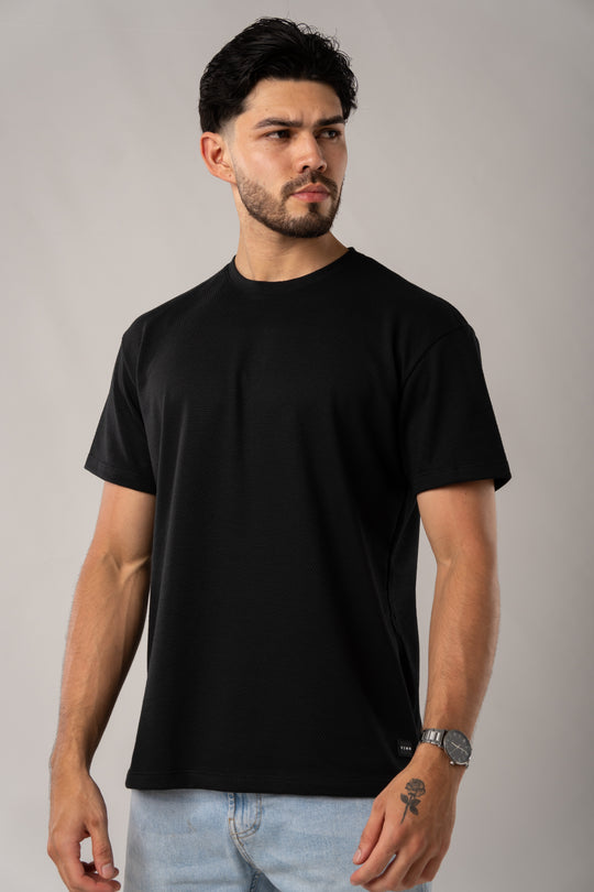 T-Shirt Text D Negro