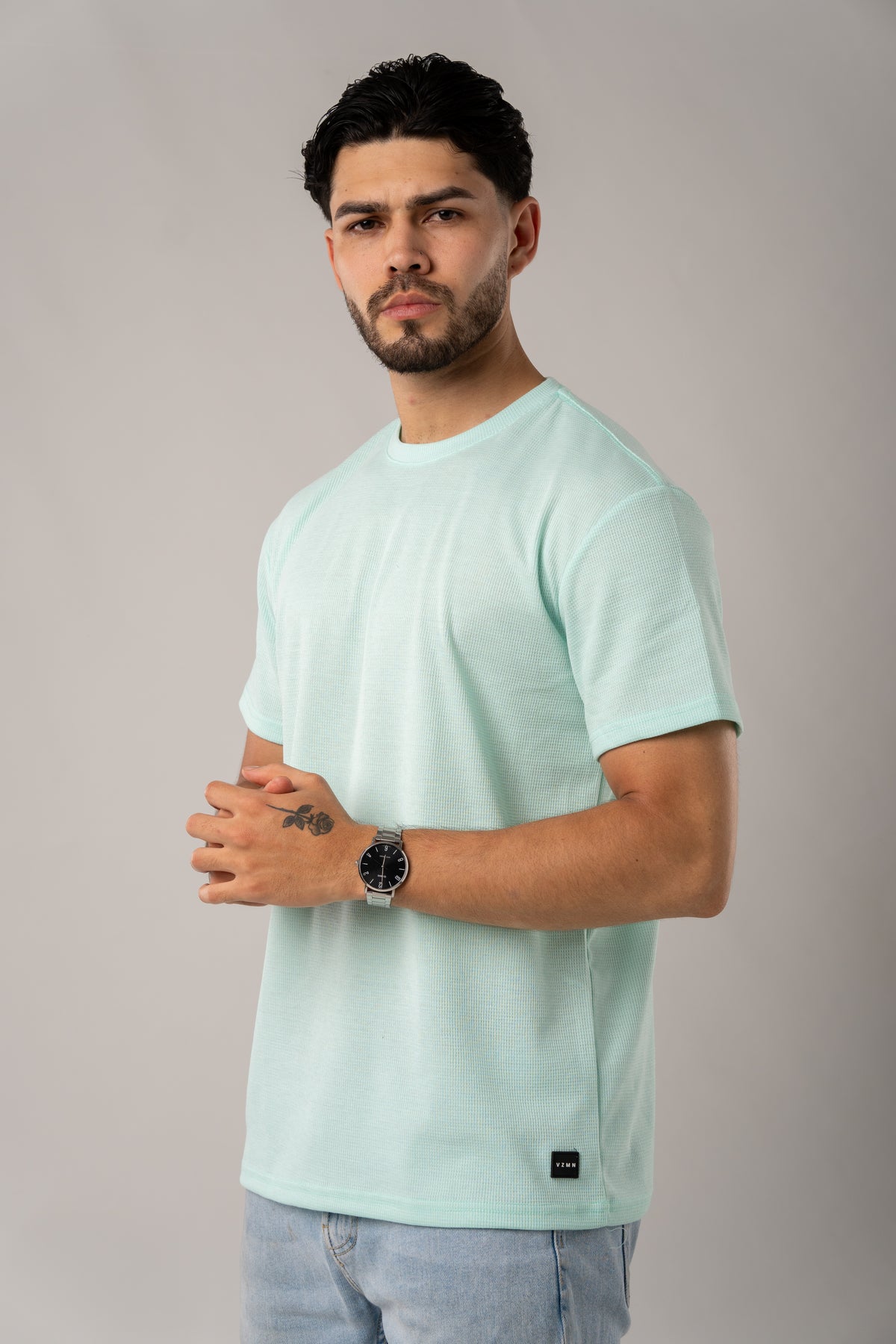 T-Shirt Text M Menta - Voszmen