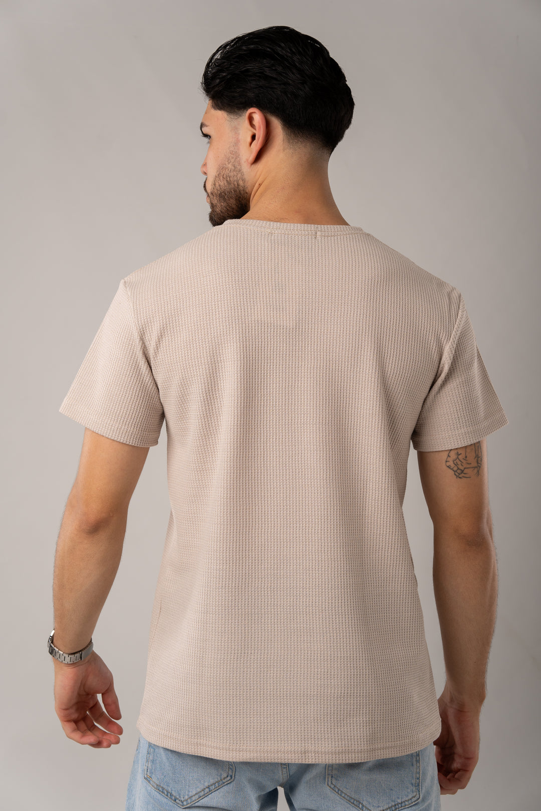 T-Shirt Text Q Beige