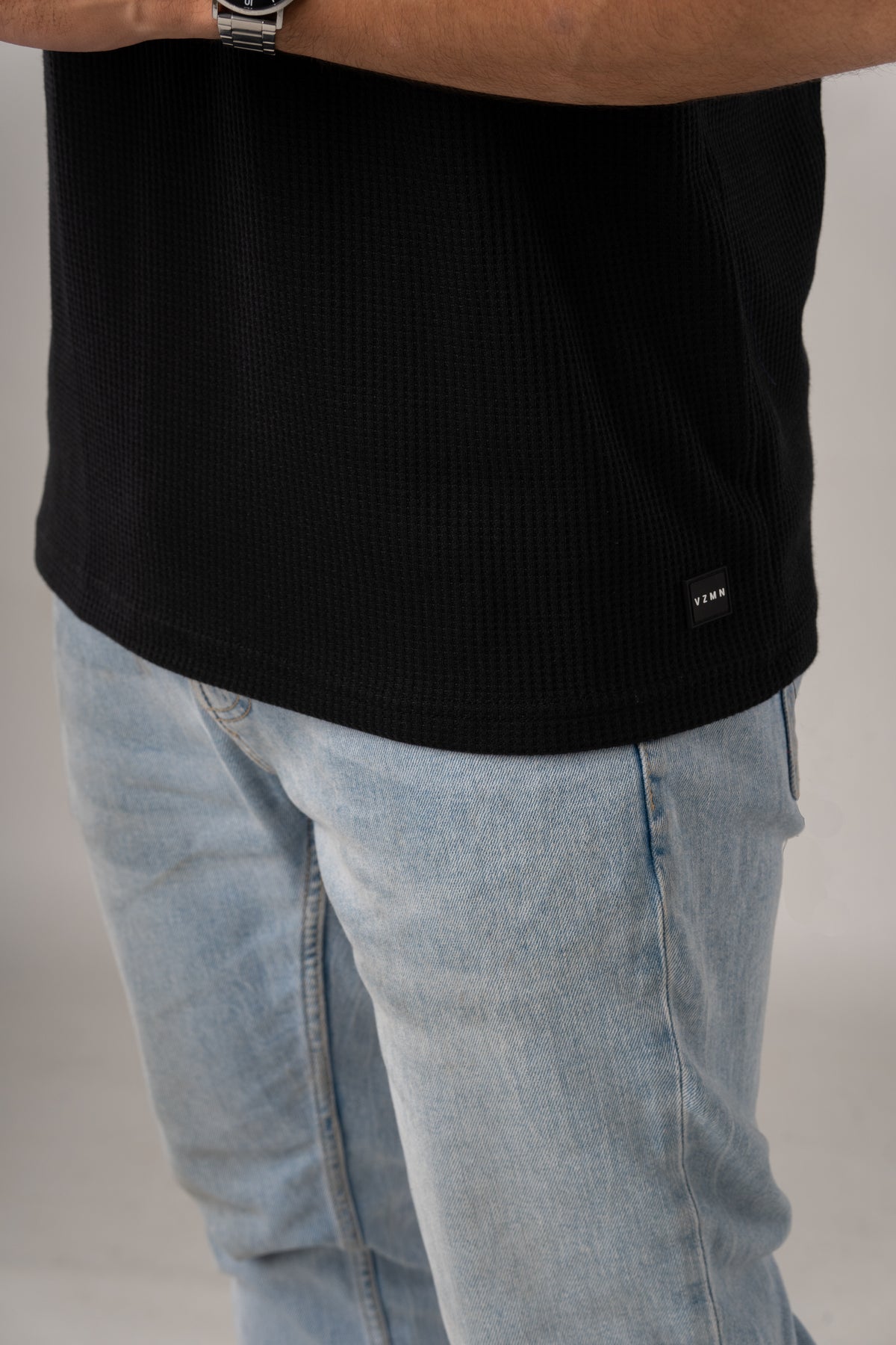 T-Shirt Text Q Negro - Voszmen