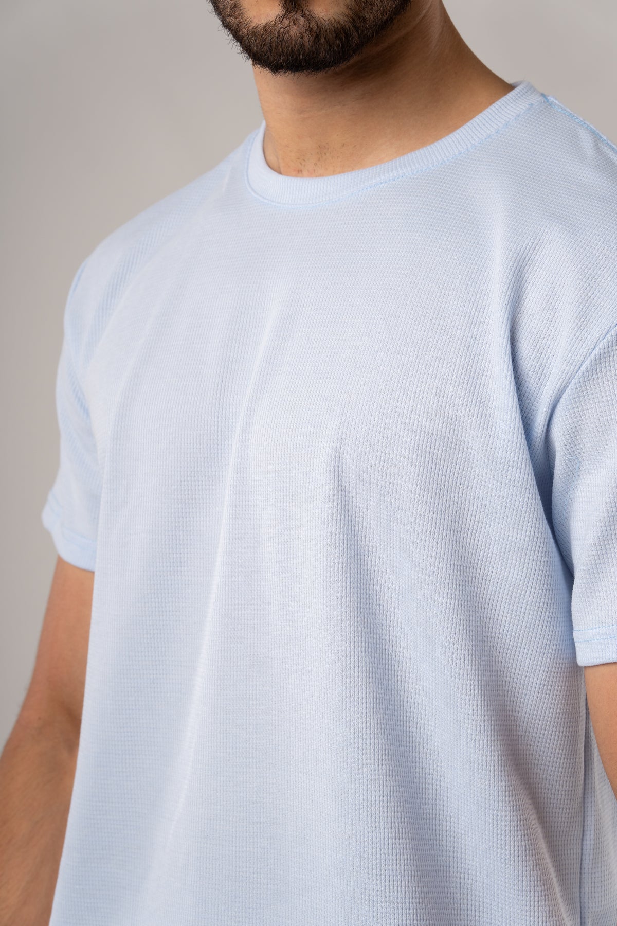T-Shirt Text M Celeste Claro - Voszmen