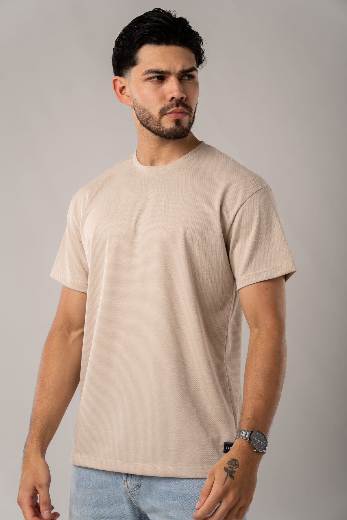 T-Shirt Text C Beige - Voszmen