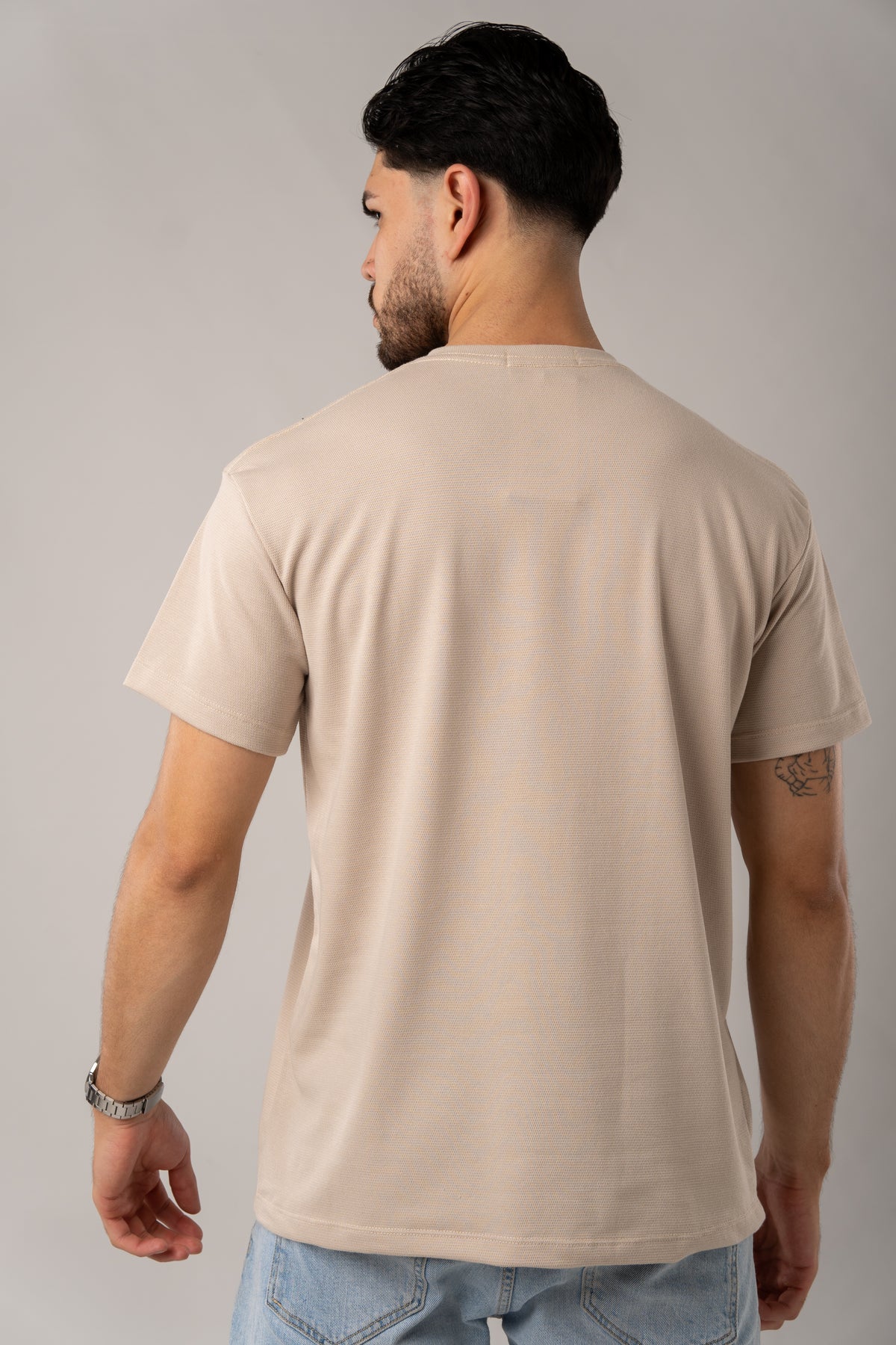 T-Shirt Text C Beige - Voszmen