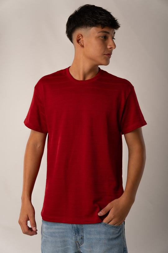 T-Shirt Text H Roja