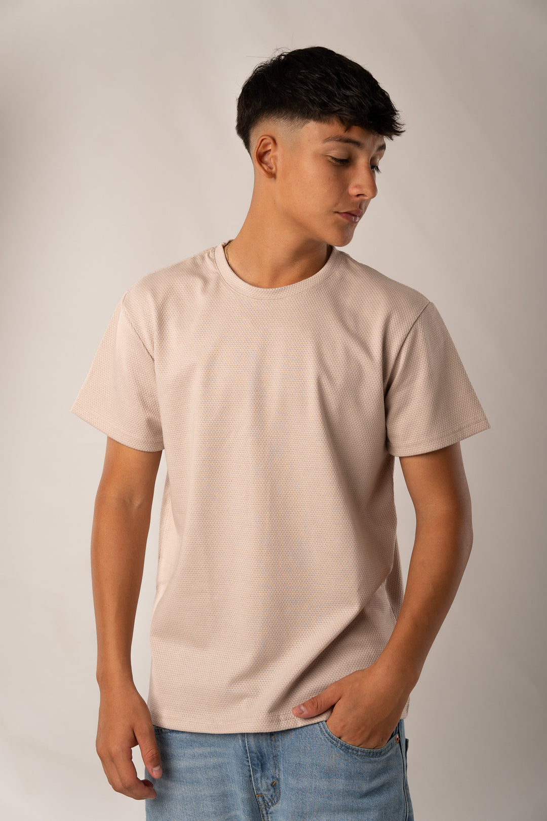 T-Shirt Text D Beige