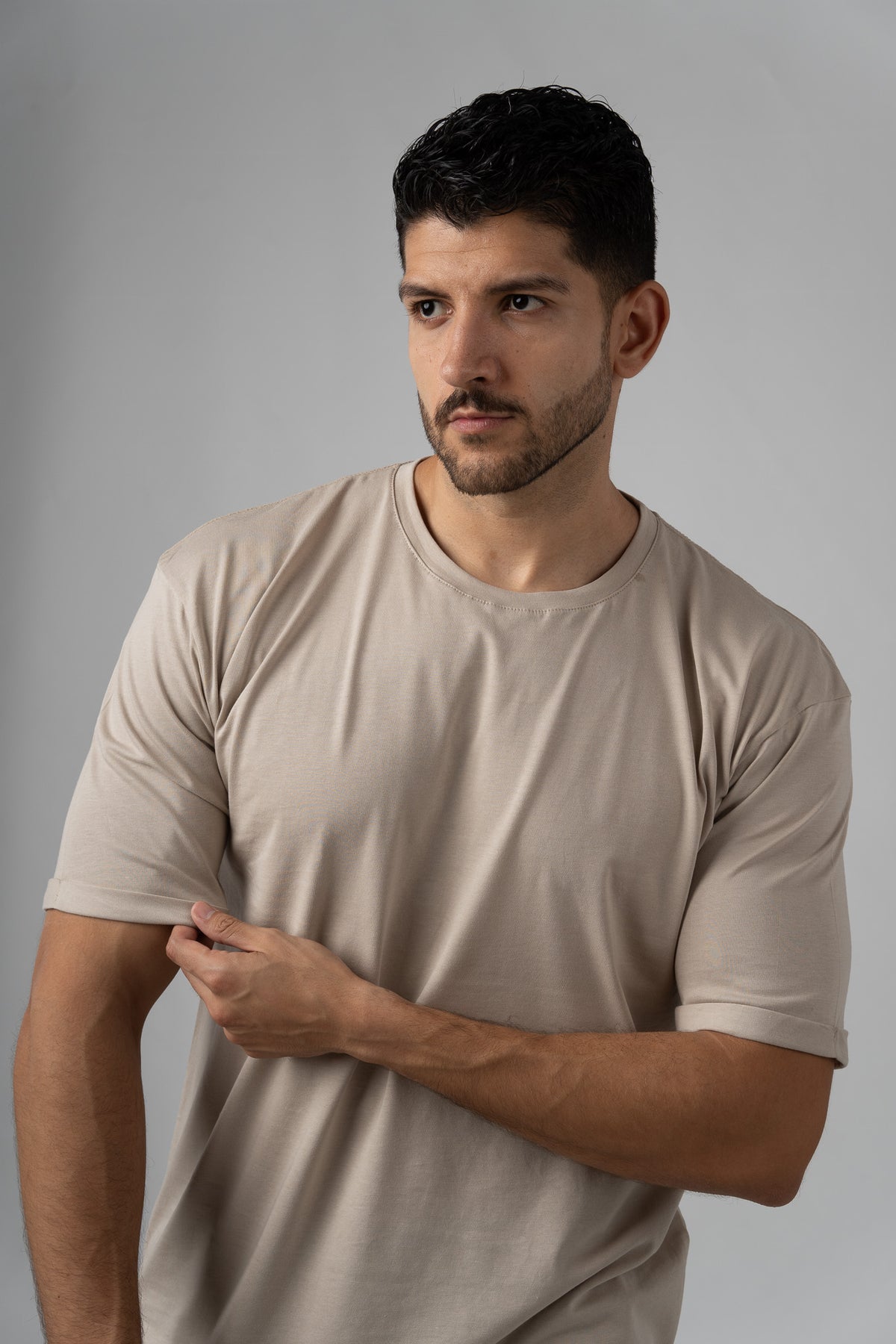 Camiseta Long Fit Beige - Voszmen