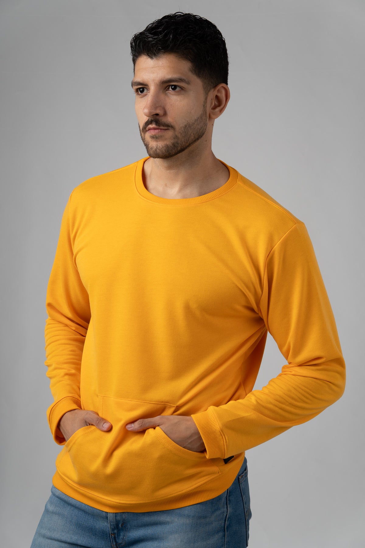 Hoodie Basic Dark Yellow - Voszmen