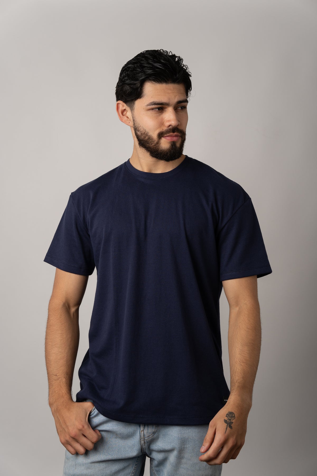 T-Shirt Text C Azul Navy - Voszmen