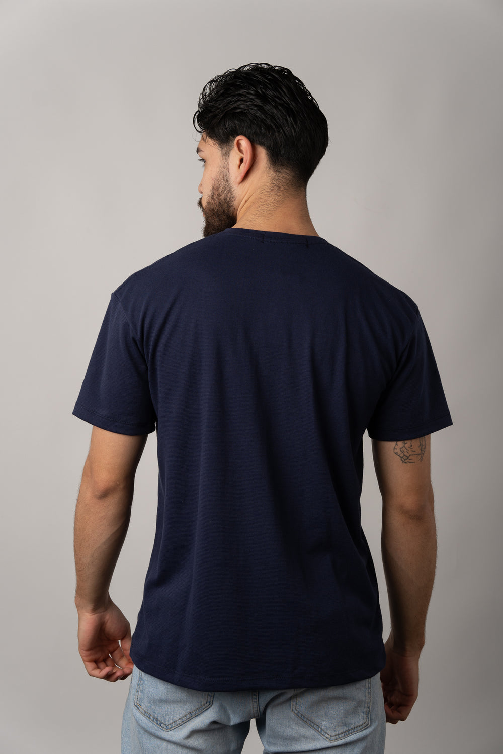 T-Shirt Text C Azul Navy