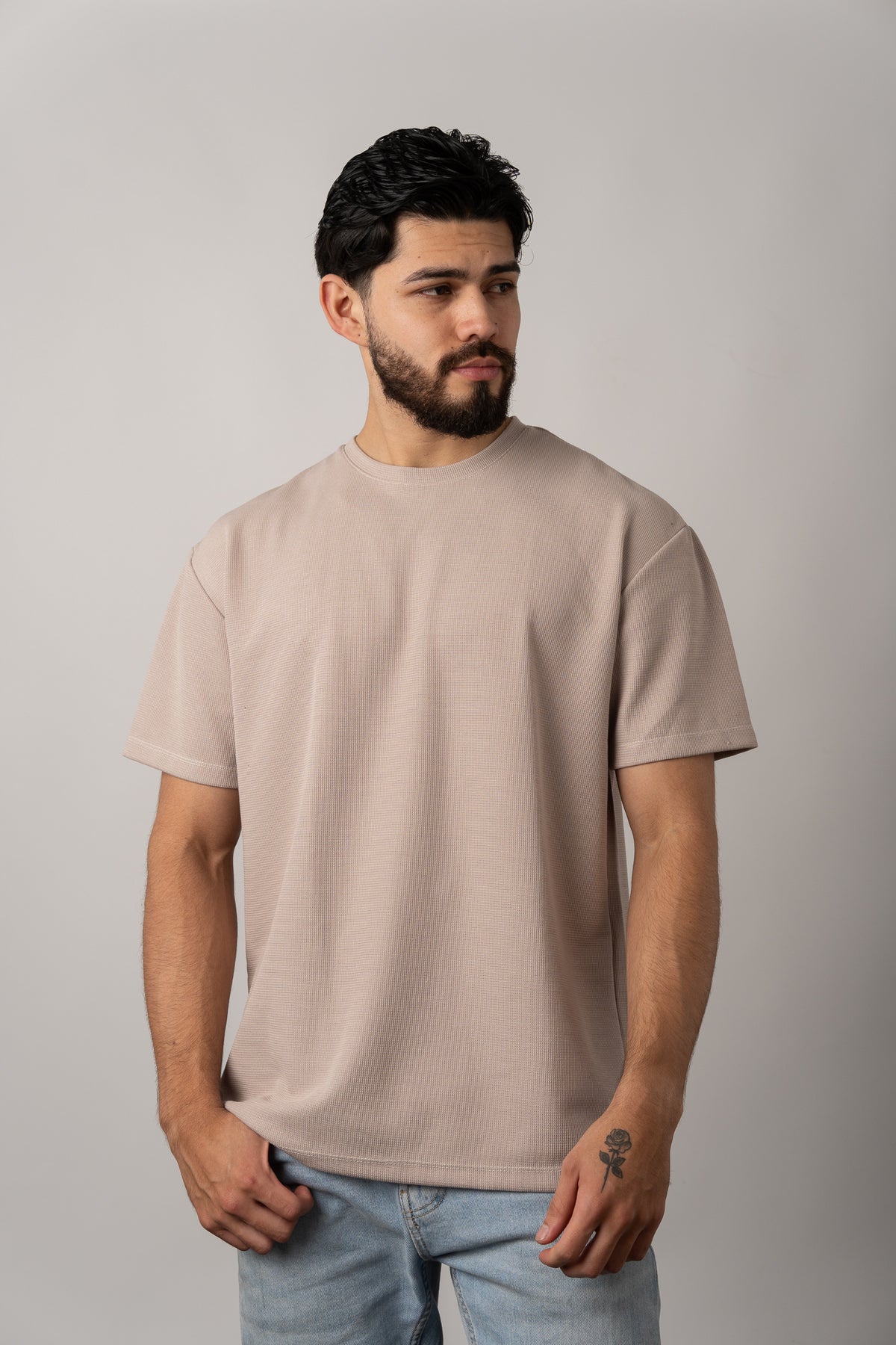 T-Shirt Text F Beige - Voszmen