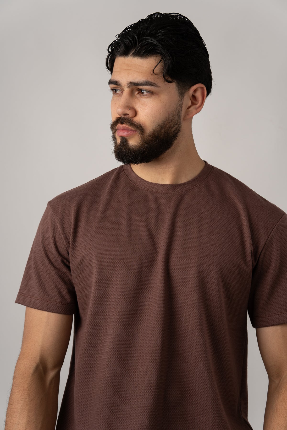 T-Shirt Text D Café oscuro - Voszmen