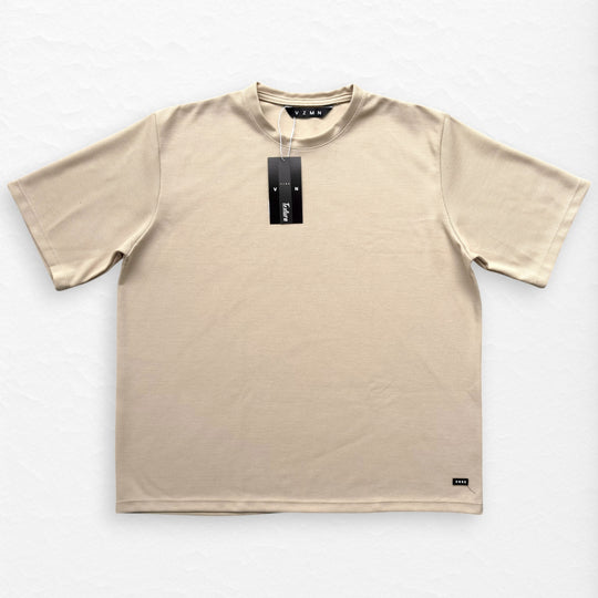 T-Shirt Over Text F Beige