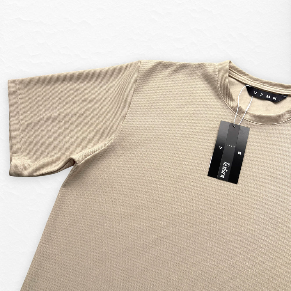 T-Shirt Over Text F Beige