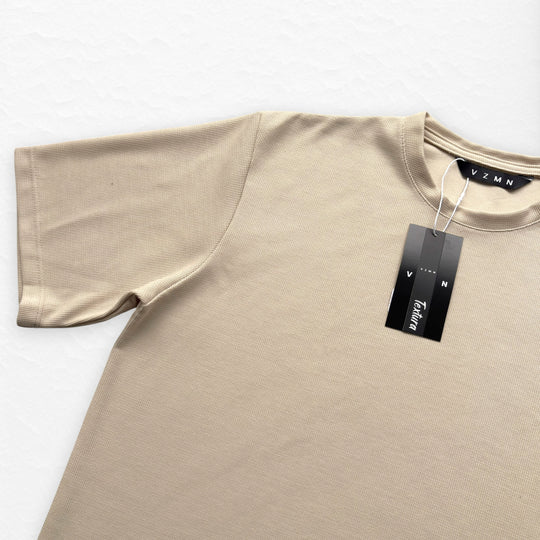 T-Shirt Over Text F Beige
