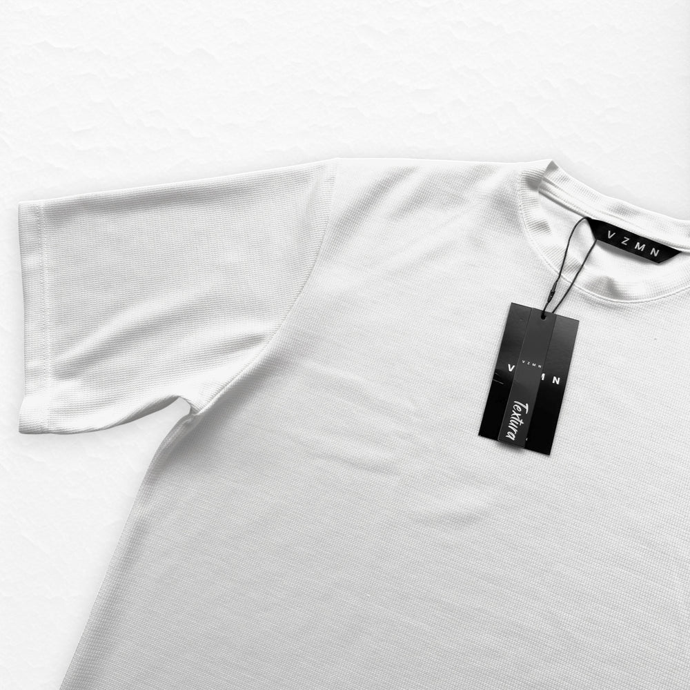 T-Shirt Over Text F Blanco hueso