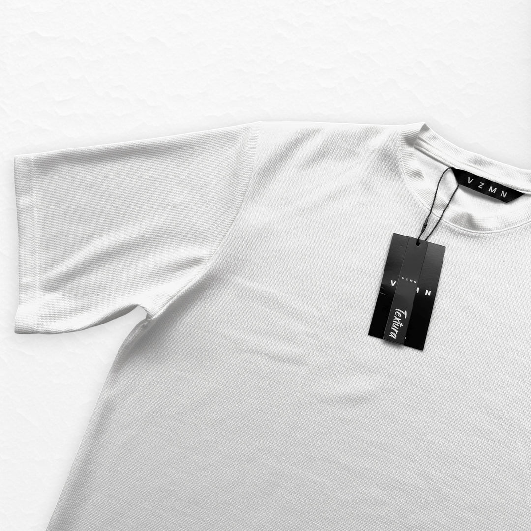 T-Shirt Over Text F Blanco hueso
