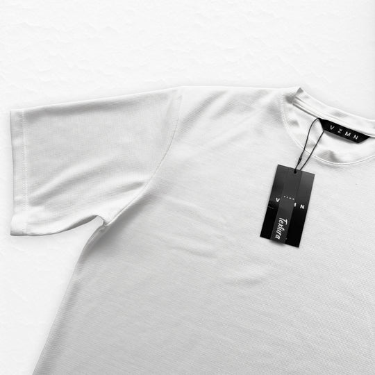 T-Shirt Over Text F Blanco hueso