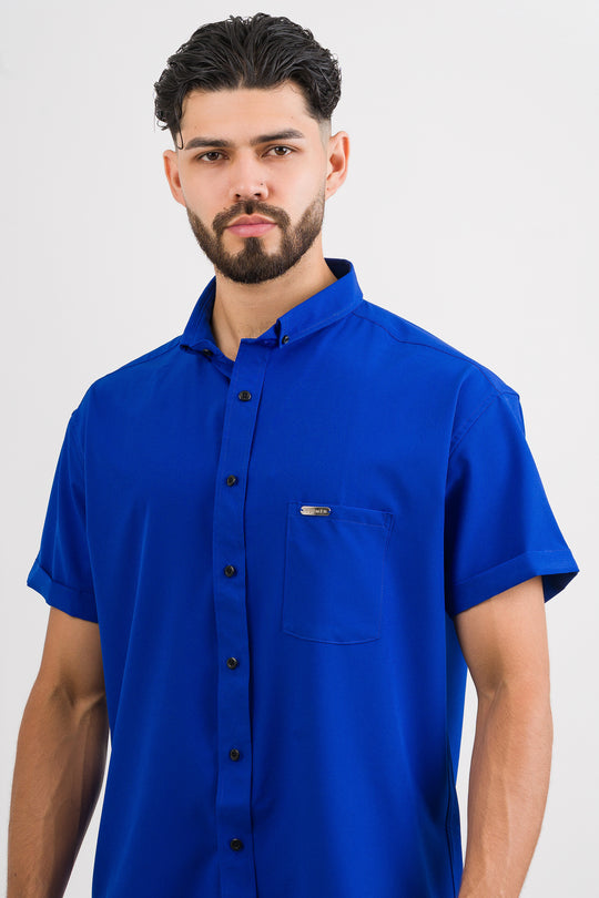 Camisa Button Triple Blue