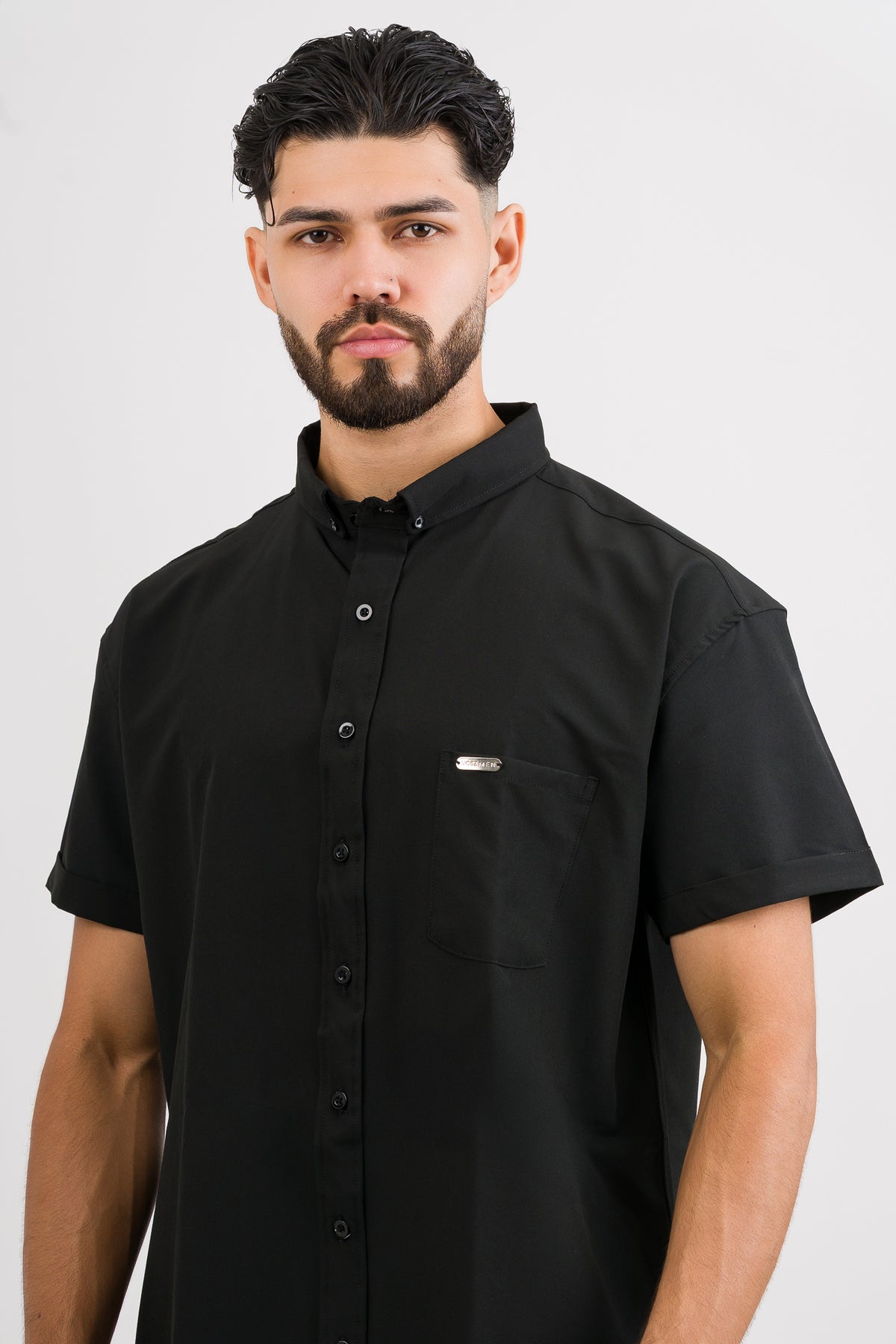 Camisa Button Triple Black - Voszmen
