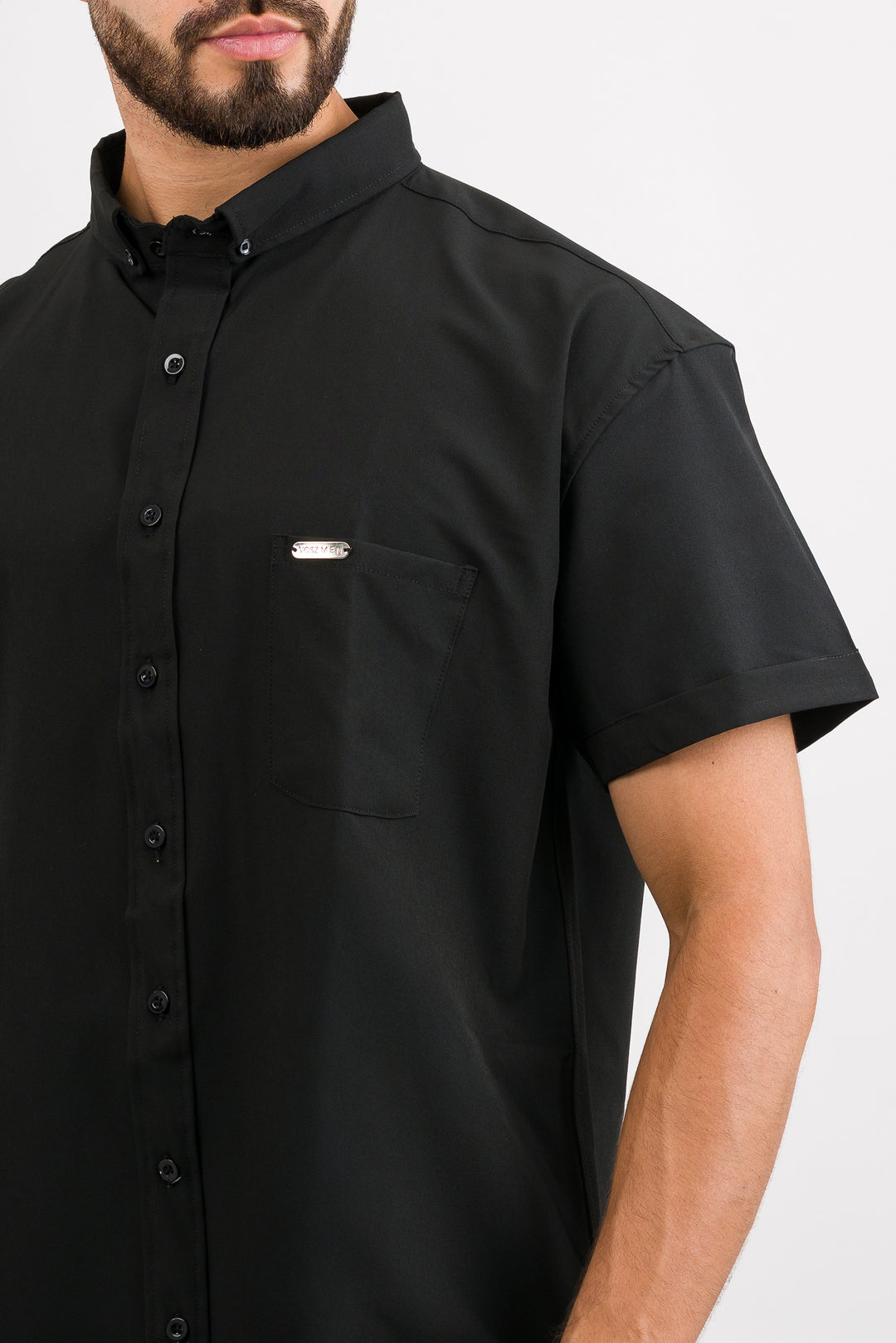 Camisa Button Triple Black