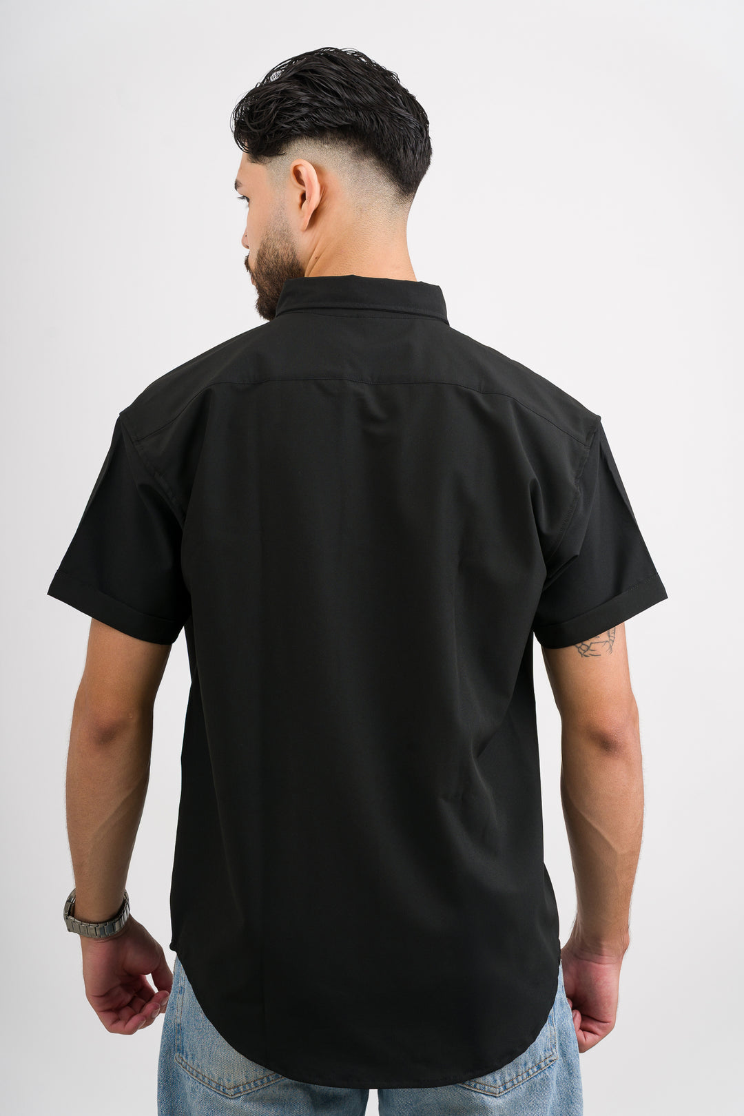 Camisa Button Triple Black
