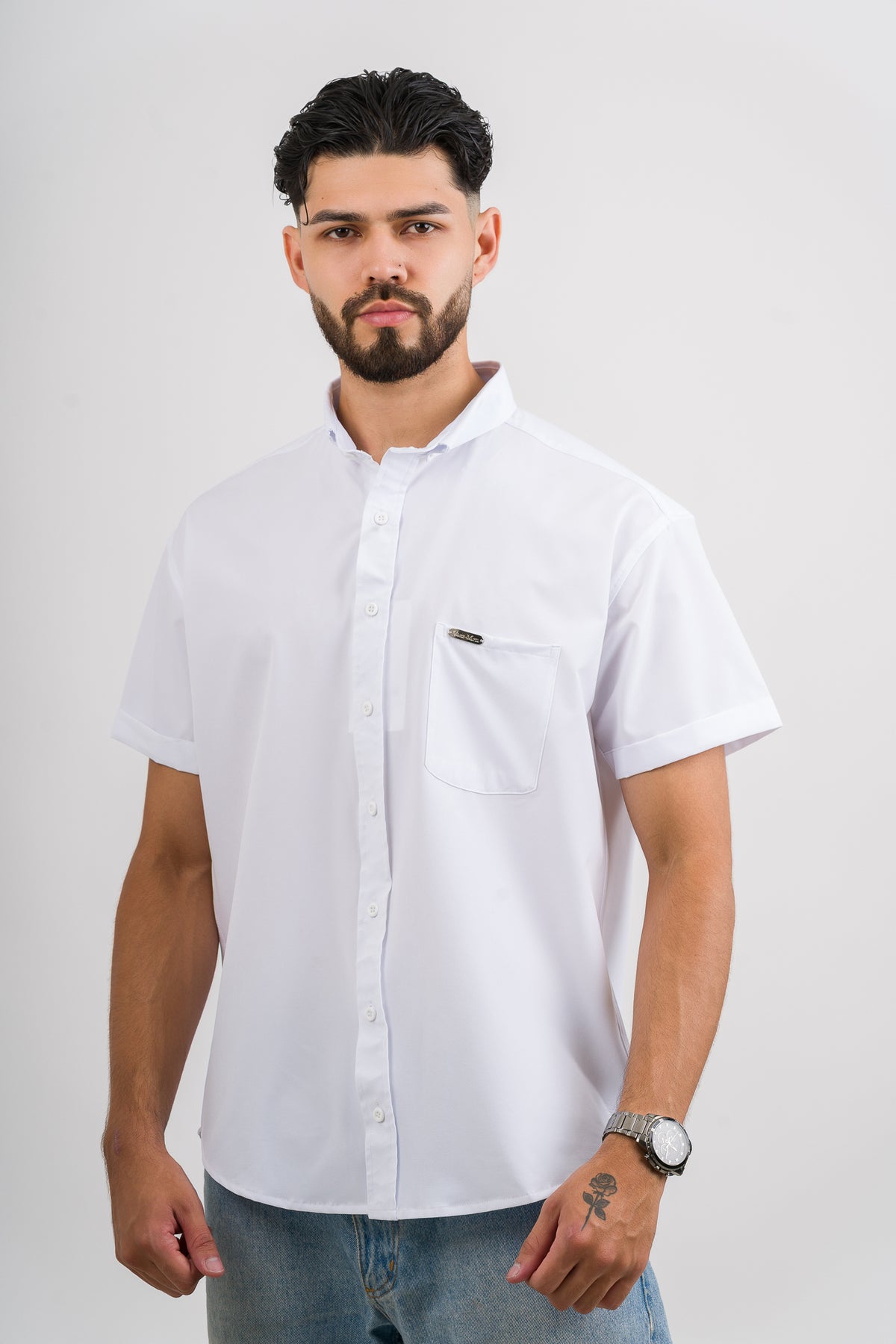 Camisa Button Triple White - Voszmen